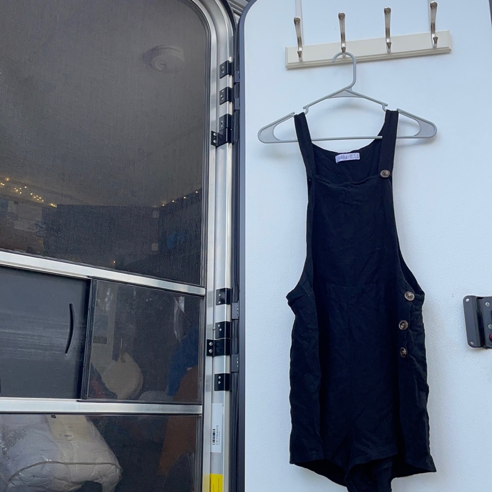 Ally Linen Overall Romper